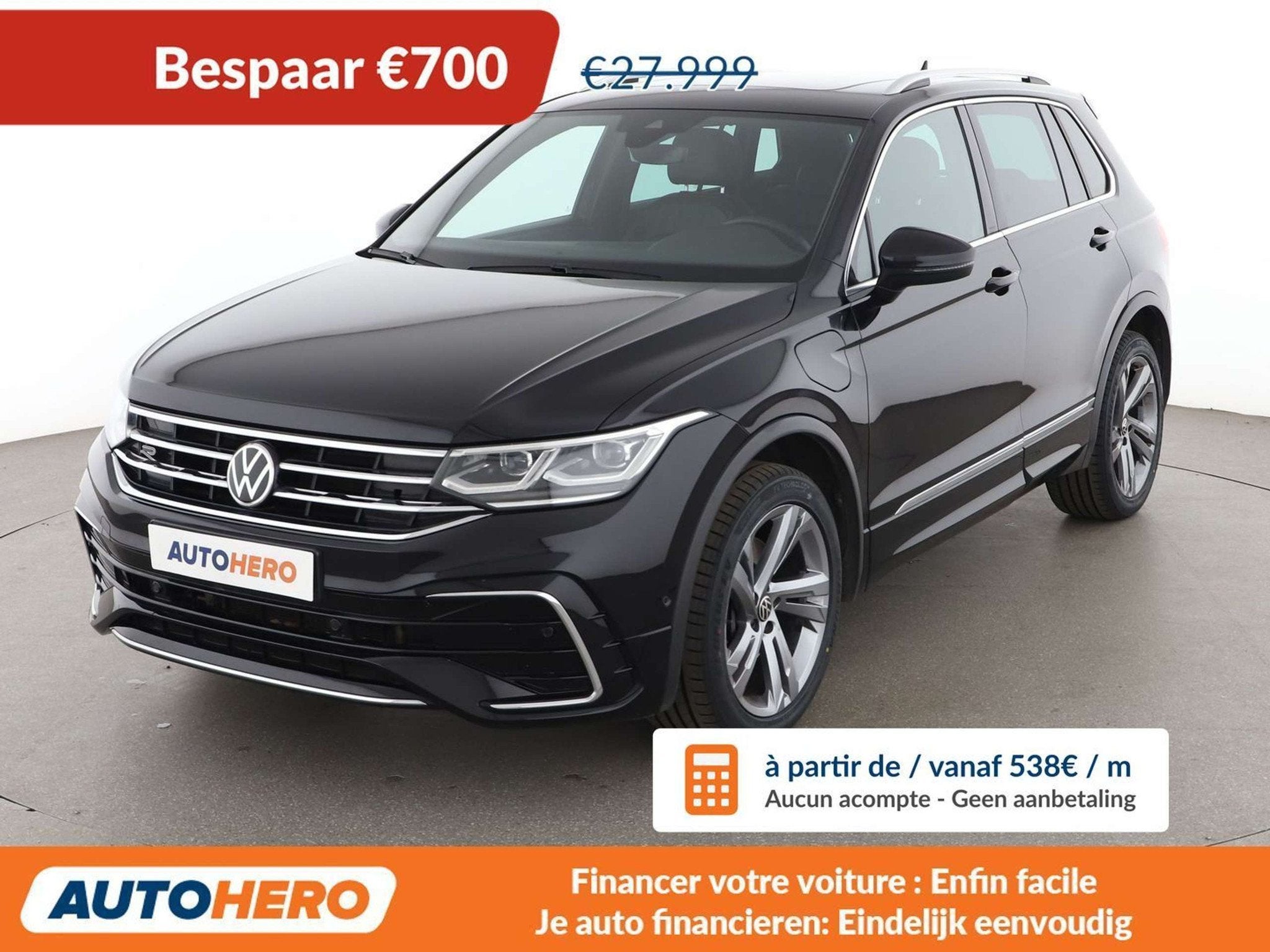 Volkswagen Tiguan 1.4 eHybrid R-Line (automatique), Autos, Achat, Euro 6, 1811 kg, Noir