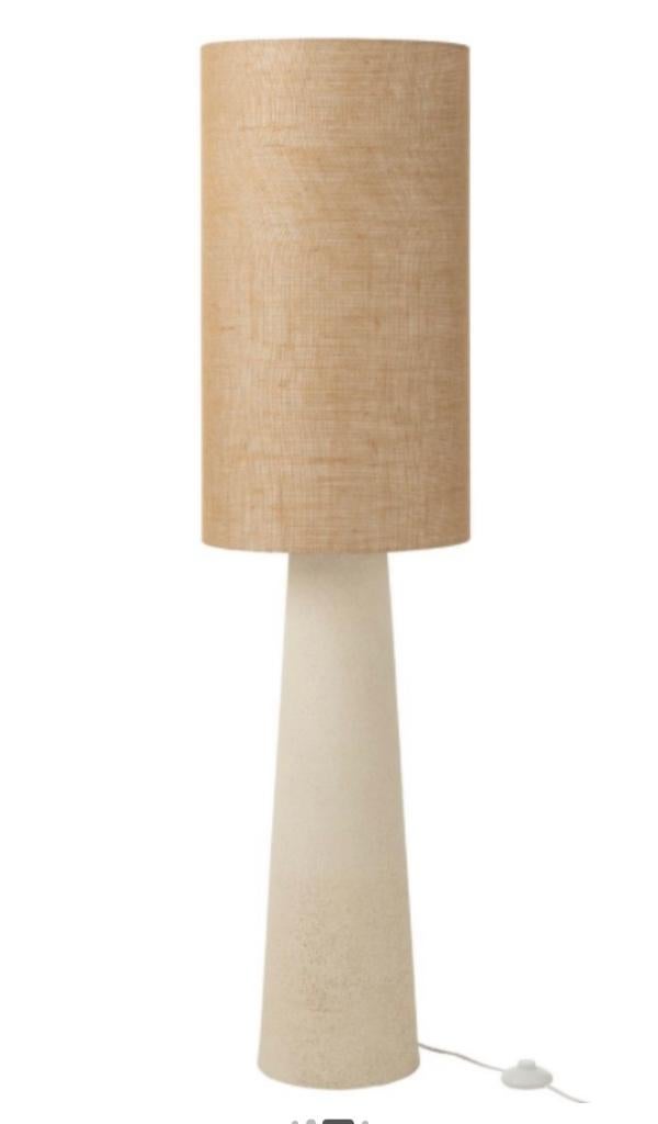 Vloerlamp met juten kap, Ophalen, Zo goed als nieuw, Japandi, cosy, warm, 100 tot 150 cm
