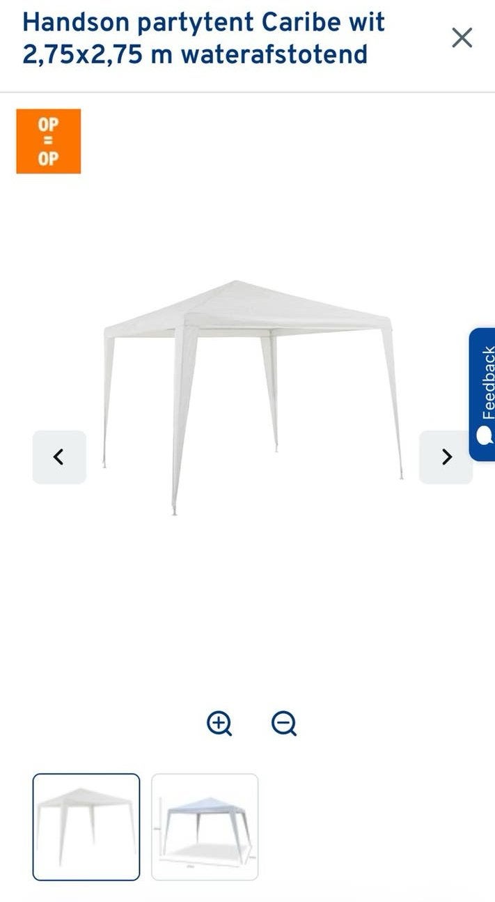 partytent (zonder zeil) 2.75x2.75, Tuin en Terras, Partytenten, Ophalen of Verzenden, Zo goed als nieuw, Partytent