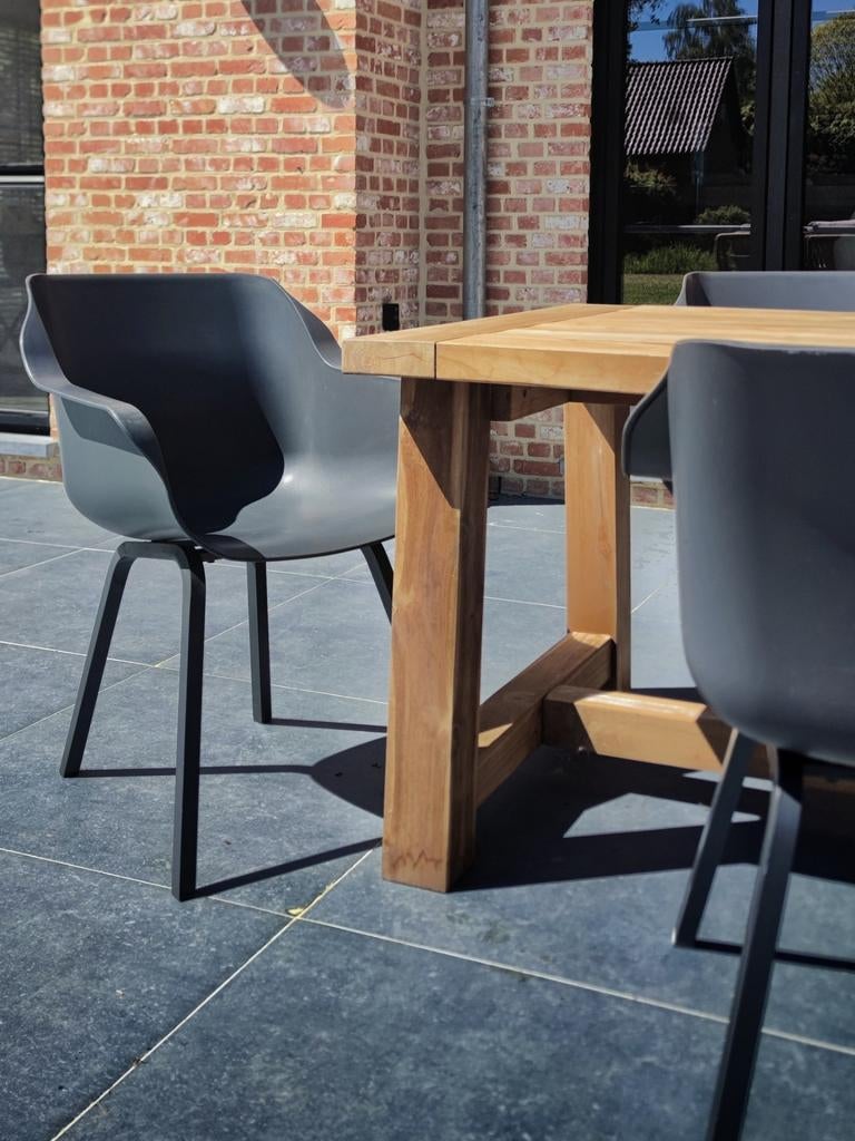 4 x Hartman Sofia tuinstoelen, Ophalen, Grijs, Kunststof