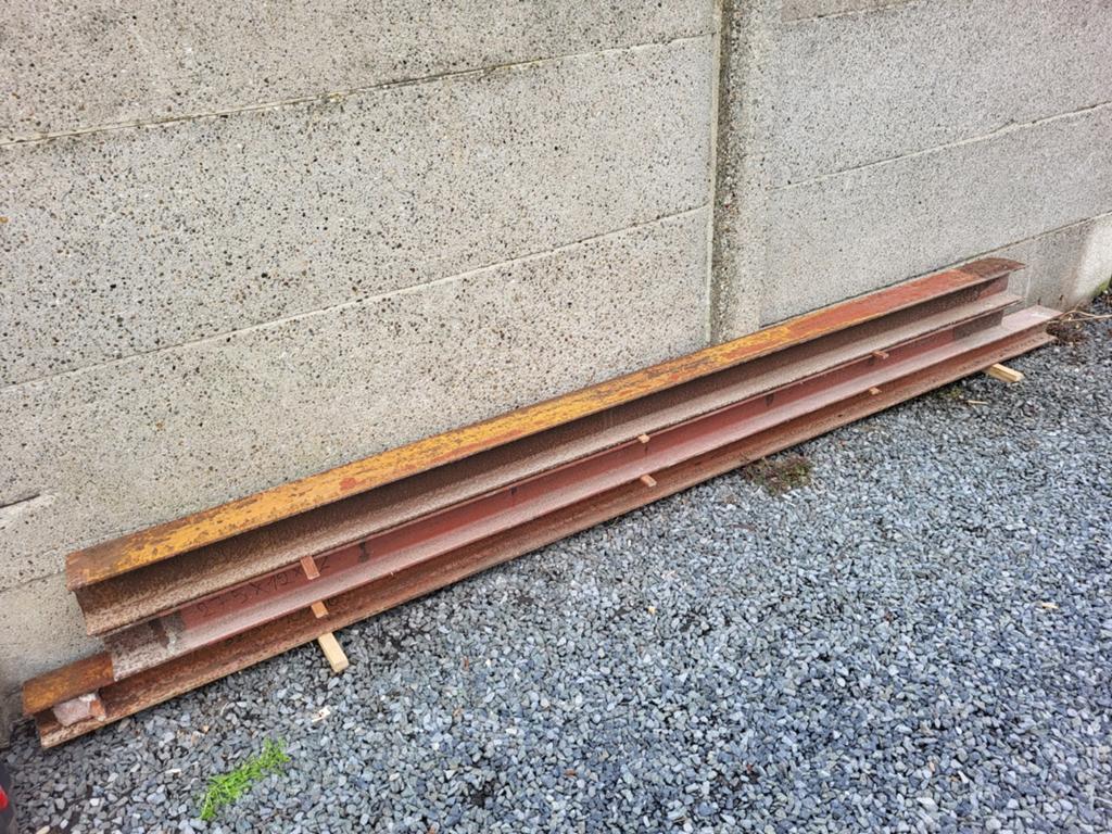 Metalen H profiel poutrail, Ophalen