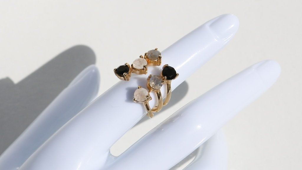 Mooie nieuwe ring - natuursteen, Ophalen of Verzenden, Nieuw, Goud