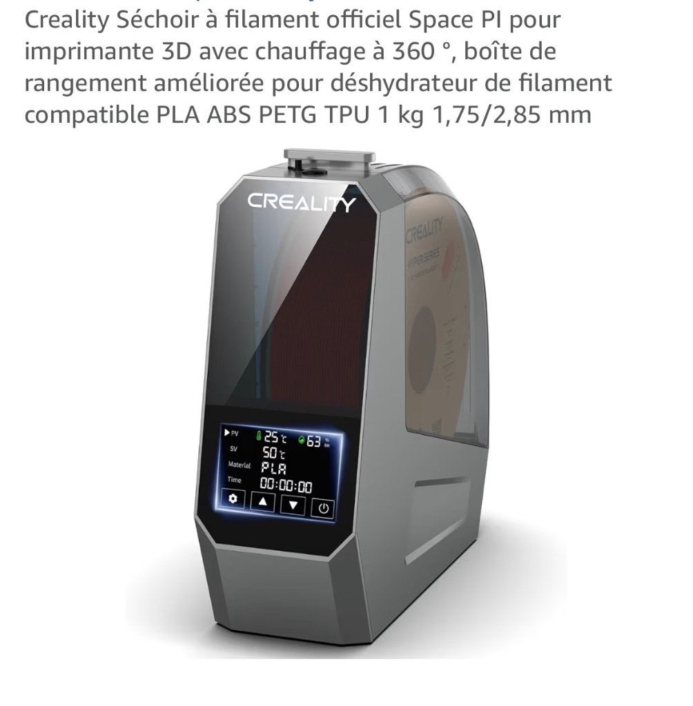 creality Space PI filamentdroger, Nieuw, Ophalen of Verzenden, Filament, Creality