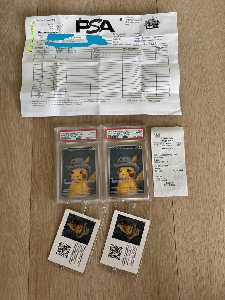 2x Pikachu with Grey Felt Hat - PSA 10, Enlèvement, Neuf