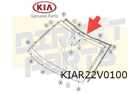 Kia Niro (6/16-6/19) (Hybrid/PHEV) Voorruitlijst (3-zijdig), Kia, -, -, Nieuw