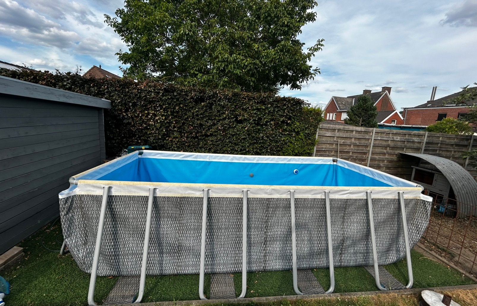 Zwembad Bestway powersteel 488x244x122, Ophalen, Gebruikt, Opzetzwembad