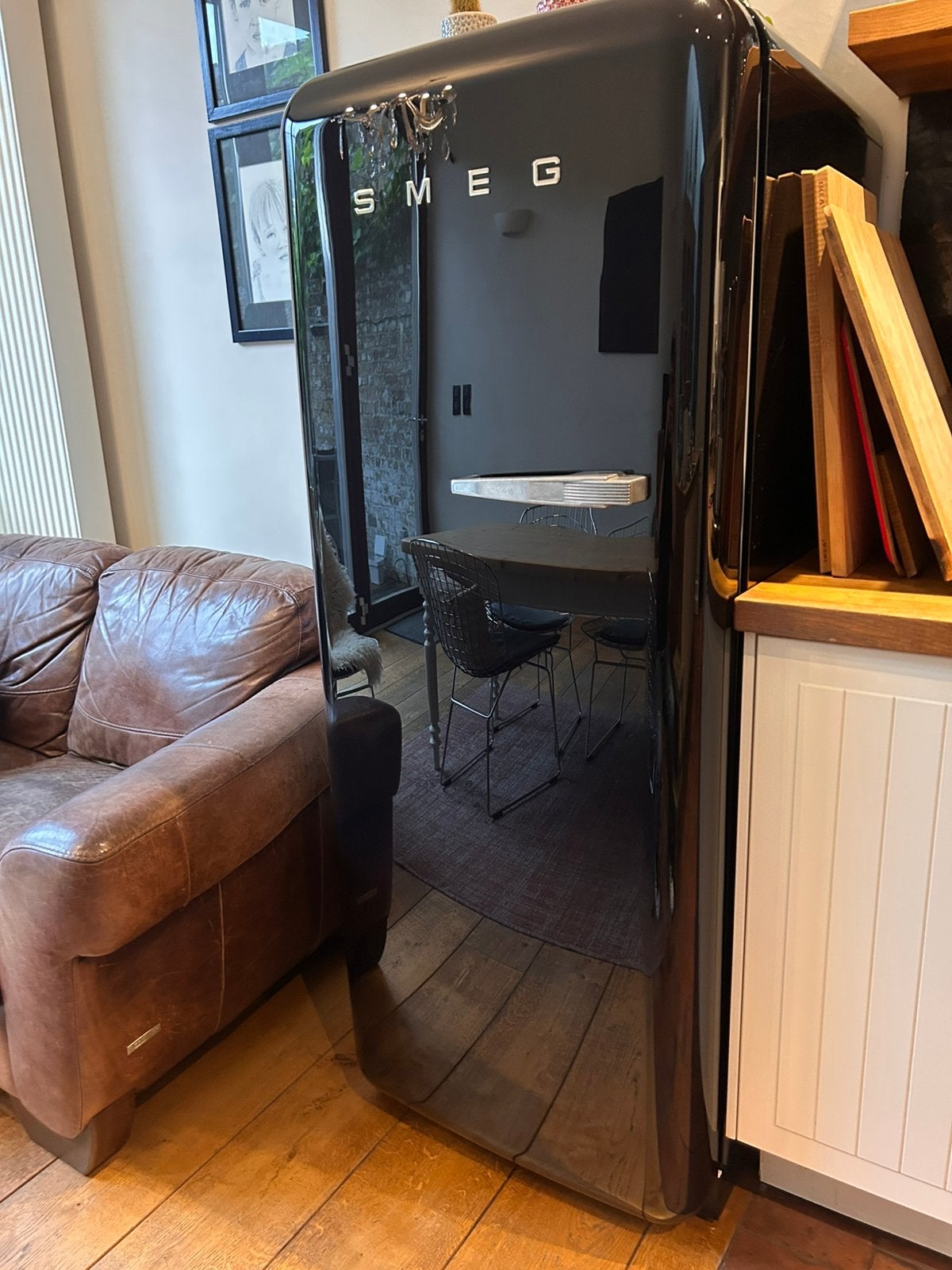 smeg koelkast fab 28, Elektronische apparatuur, Ophalen, Gebruikt, 200 liter of meer, 60 cm of meer