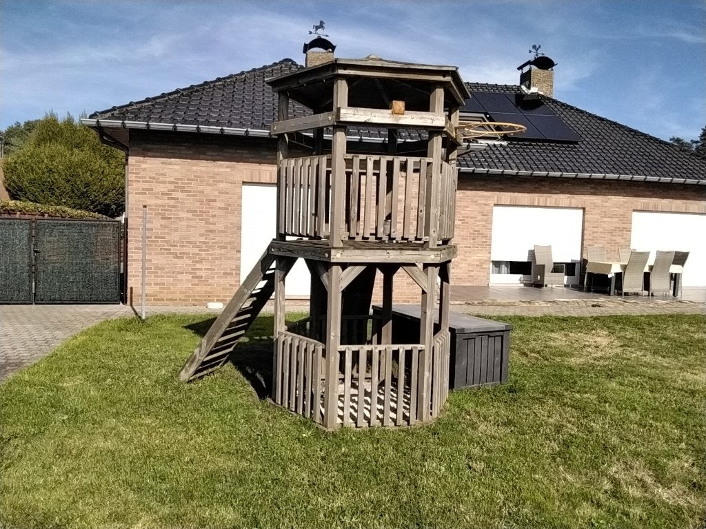 Houten speeltoren, Enfants & Bébés, Jouets | Extérieur | Aires de jeux, Enlèvement, Utilisé, Mur d'escalade