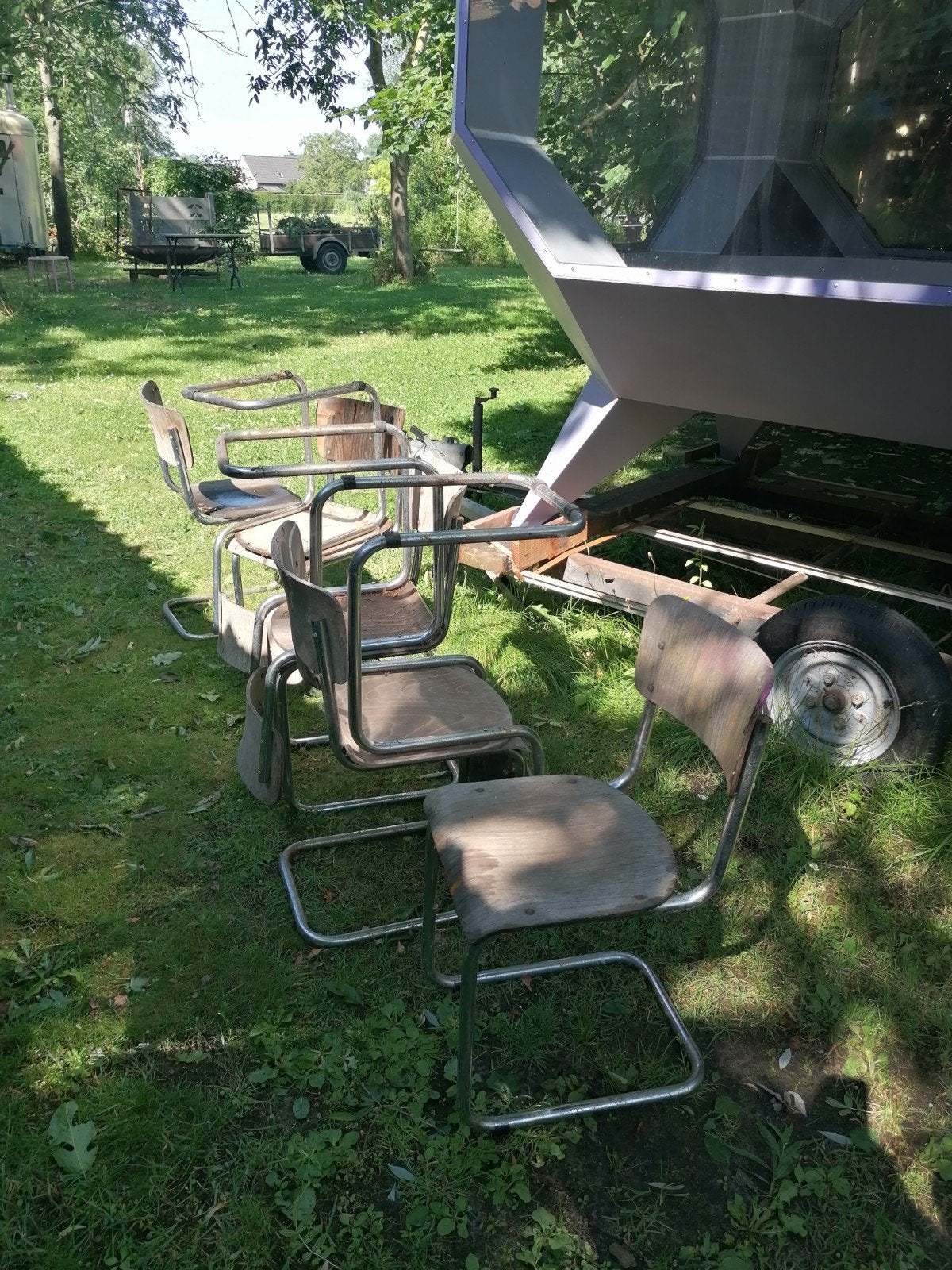 Tubax of thonet stoelen 8 stuks, restauratie project, Ophalen