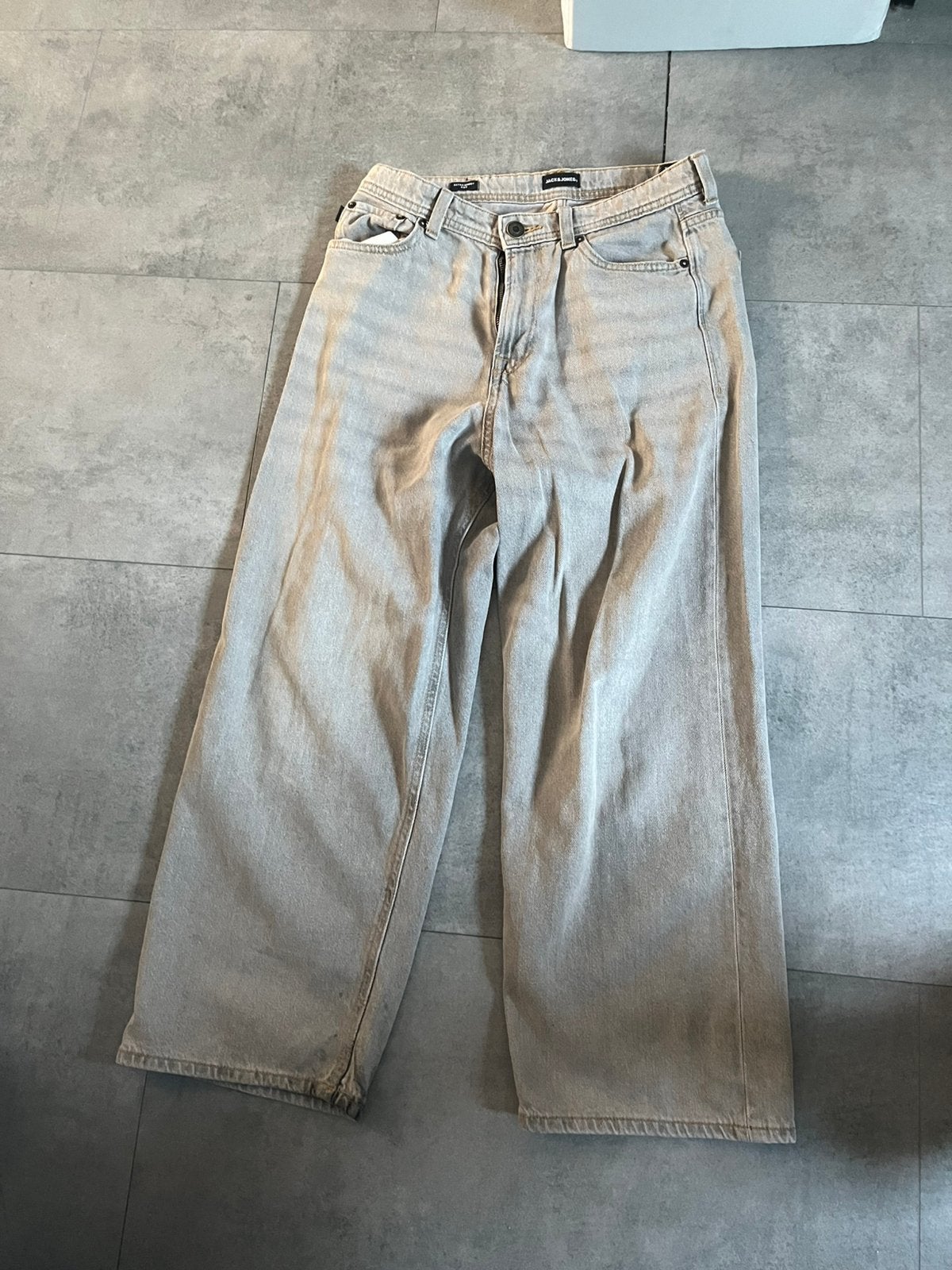Grijze jeans maat 158, Kinderen en Baby's, Ophalen of Verzenden, Gebruikt, Jongen, Broek