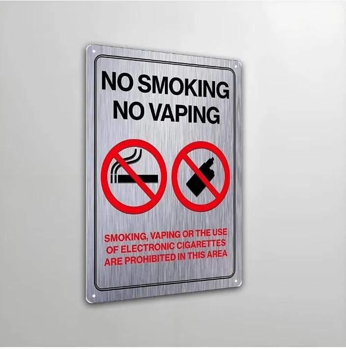 No Smoking No Vaping metalen bordje (30x20cm), Verzenden, Nieuw