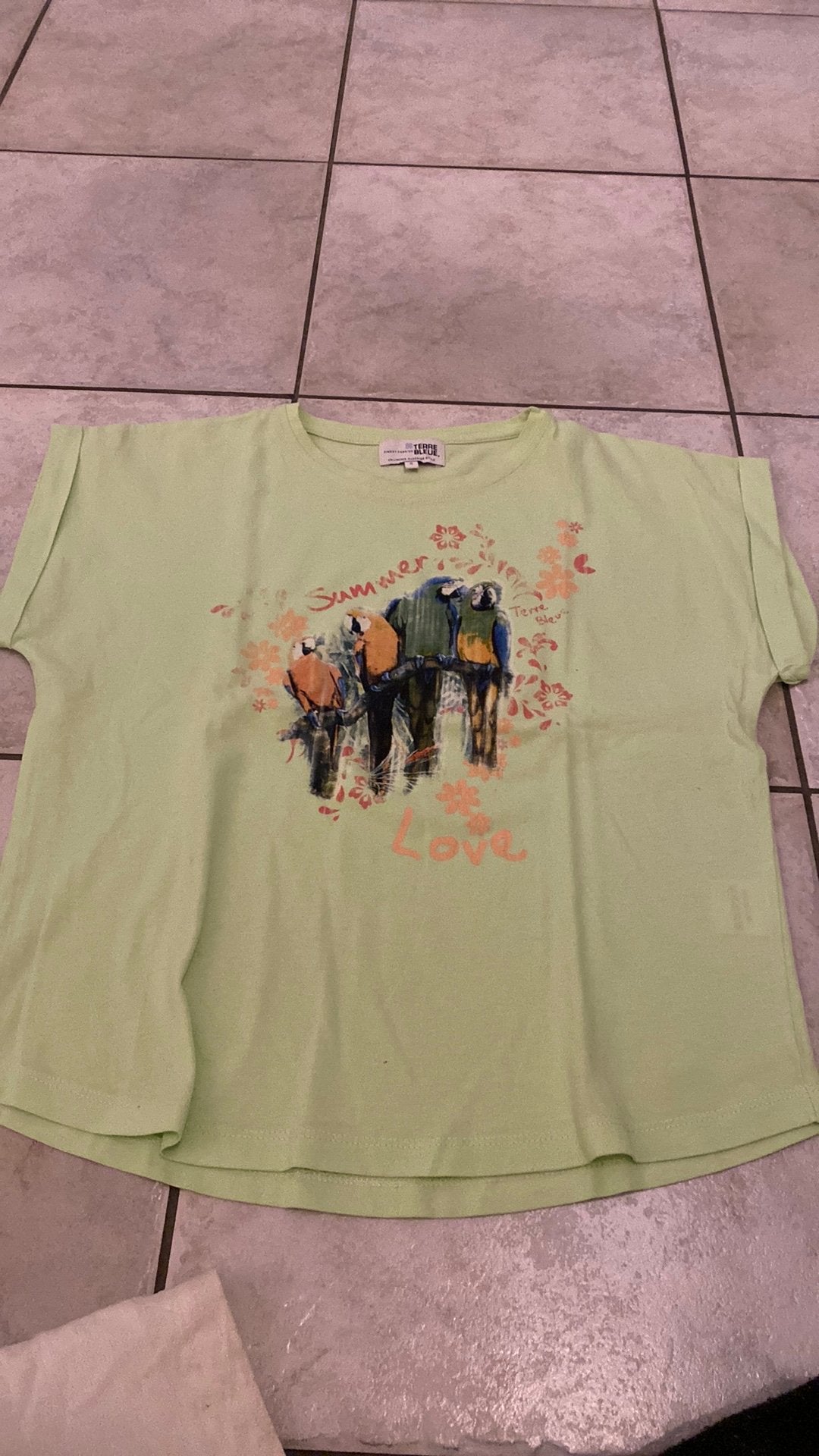 Groene t-shirt, Kleding | Dames, T-shirts, Ophalen, Zo goed als nieuw, Korte mouw, Maat 36 (S)