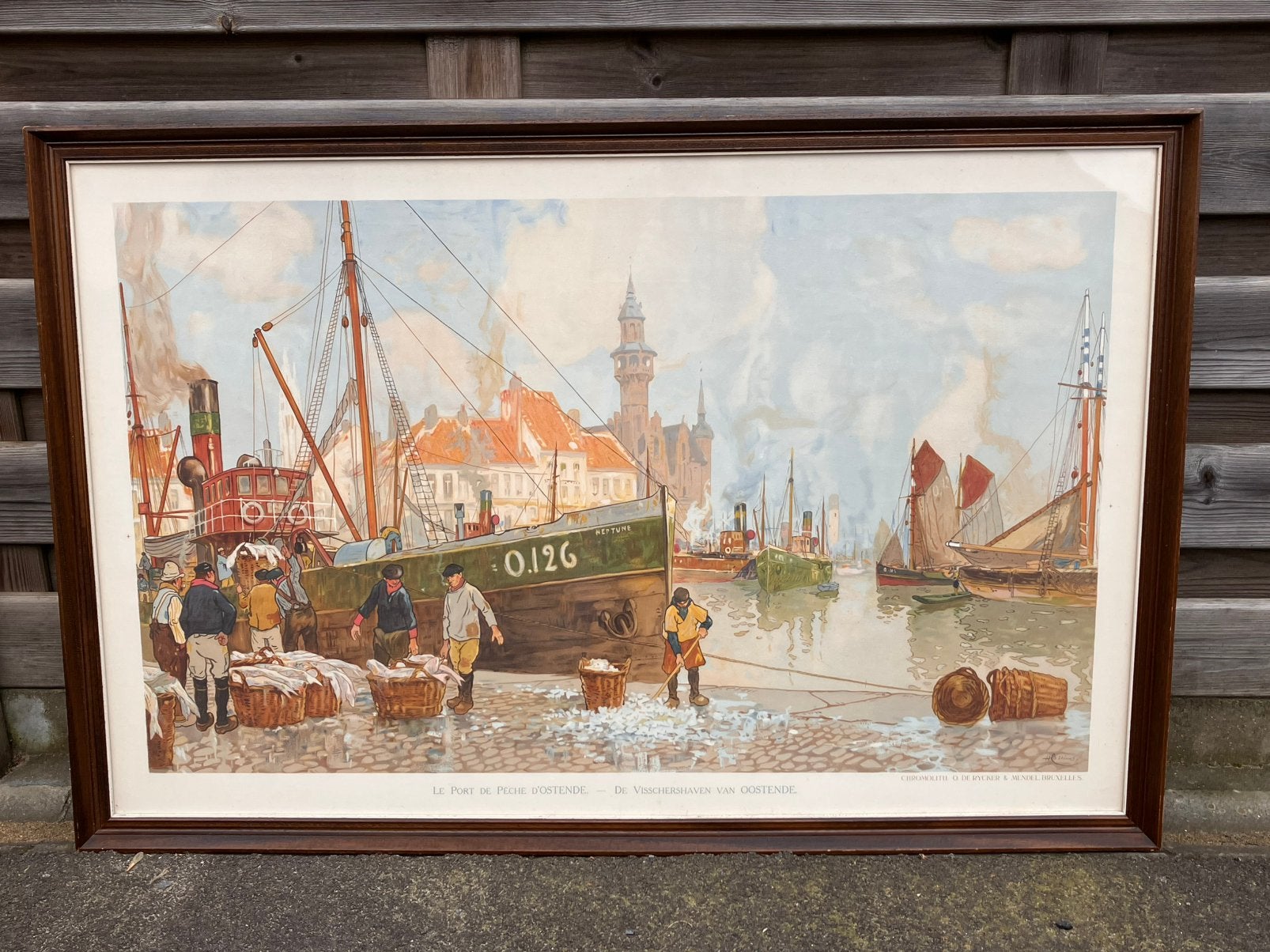 Chromolitho Oostende - de vissershaven van Oostende, Enlèvement