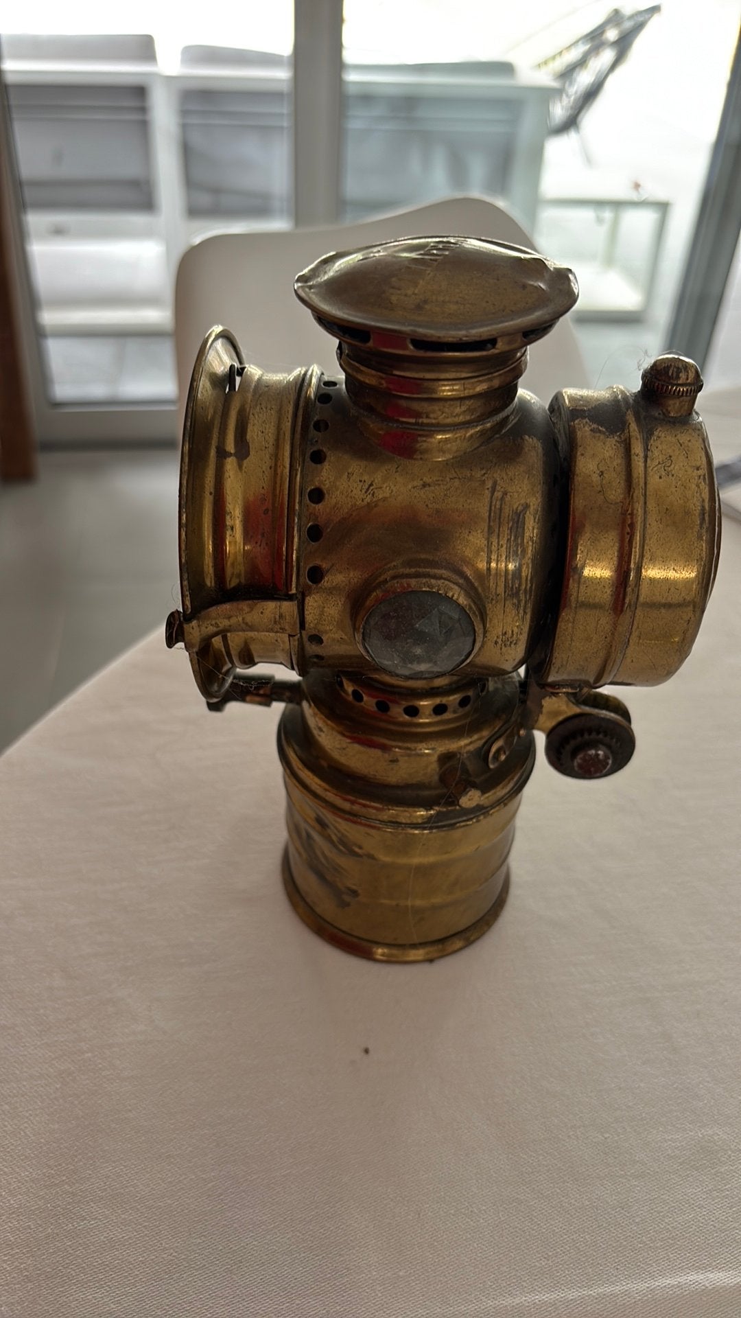 Vilaphare messing carbidfietslamp (periode 1910-1925), Ophalen of Verzenden
