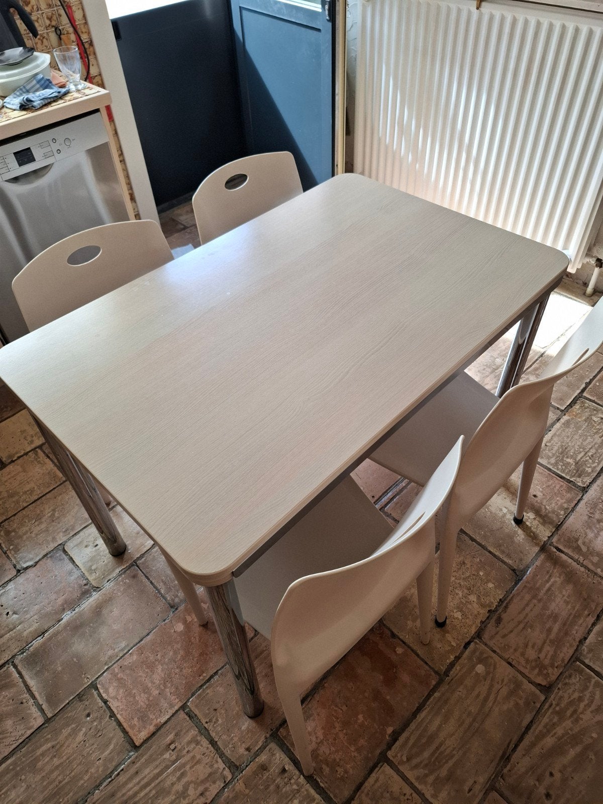 tafel met 4 stoelen, Huis en Inrichting, Tafels | Eettafels, Ophalen