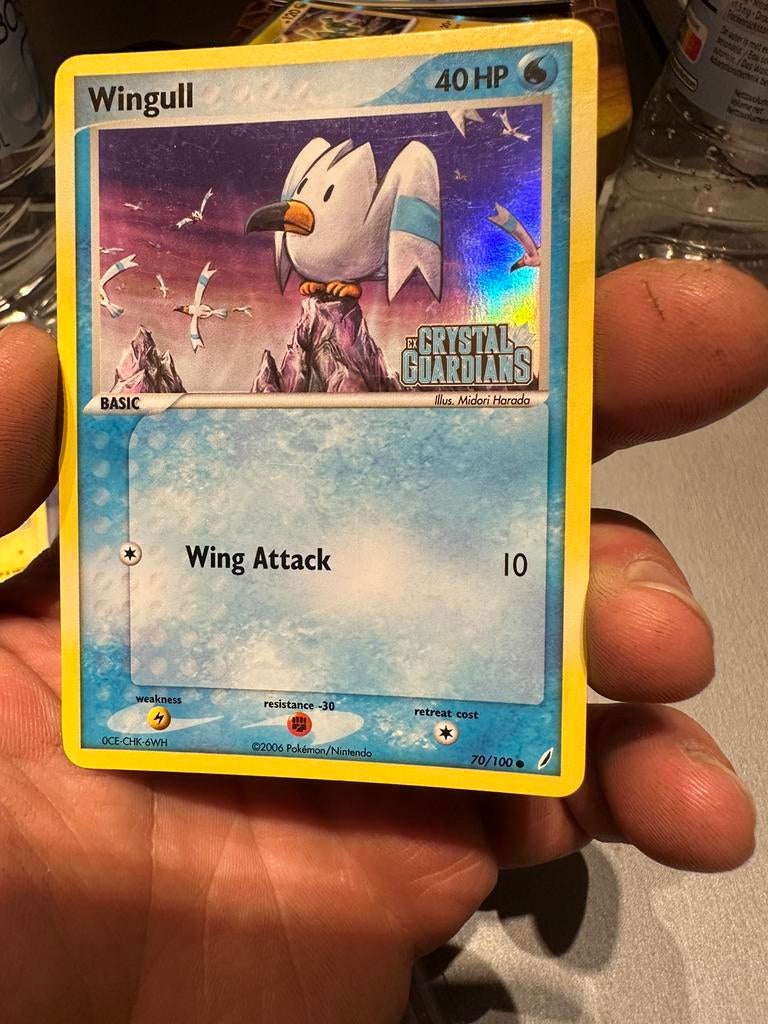 Pokémon Wingull 70/100 Ex Crystal Guardians Holo Stamped, Ophalen of Verzenden, Zo goed als nieuw, Losse kaart