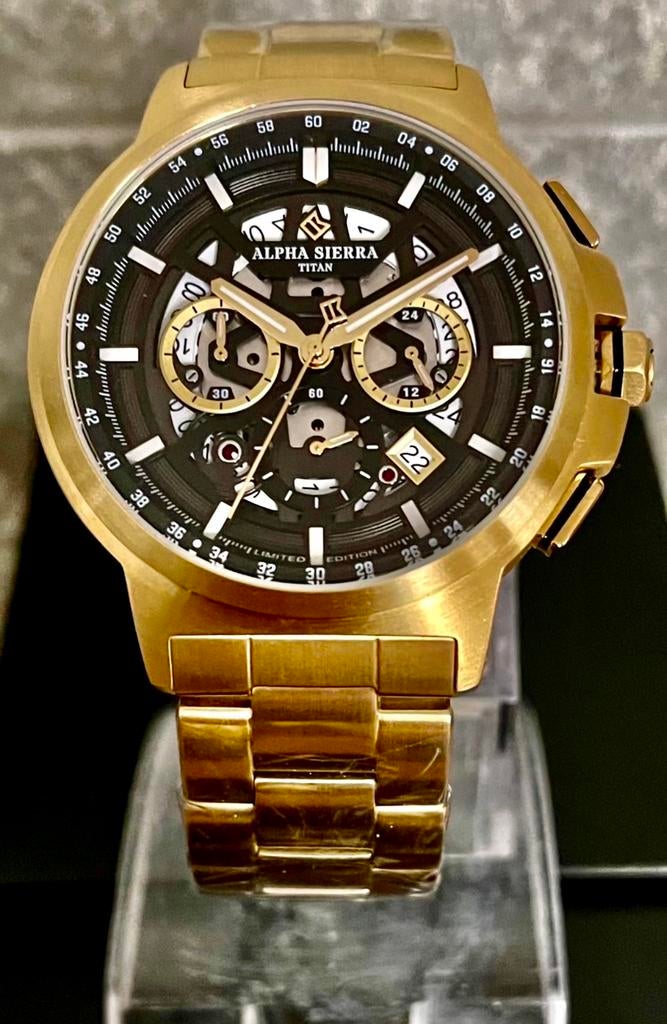 ALPHA SIERRA TITAN SPORT CHRONO TWV399€! 💯%NIEUW!, Handtassen en Accessoires, Sporthorloges, Nieuw, Ophalen of Verzenden