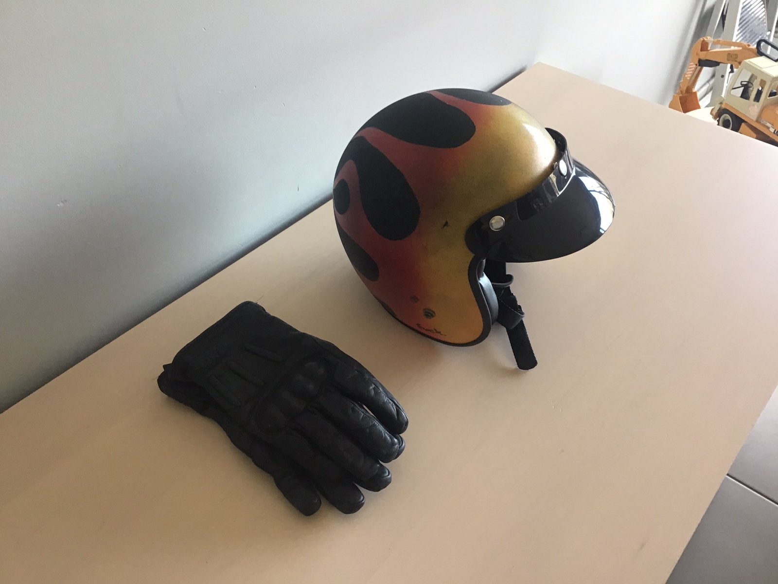 Casque et gants moto, Motos, Enlèvement, Utilisé