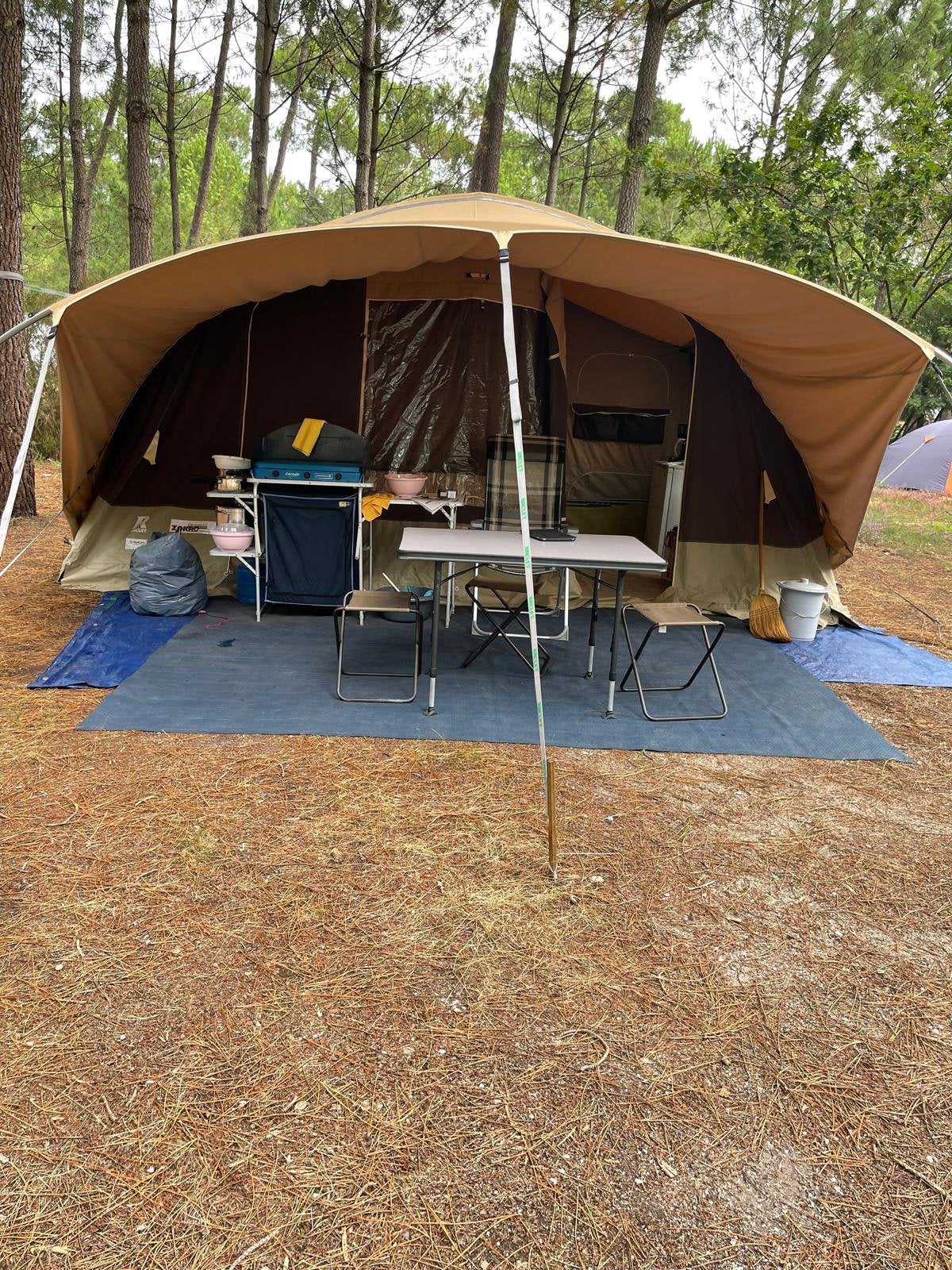 Opvouwbare caravan van canvas, Ophalen, Beige, Raclet, Tot en met 5