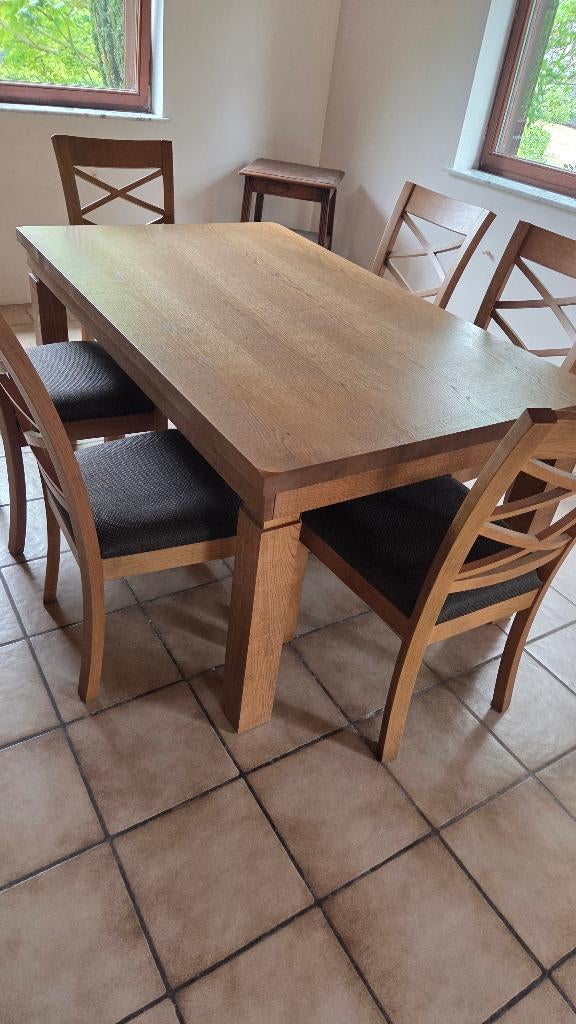 Table et chaises, Maison & Meubles, Tables | Tables à manger, 150 à 200 cm, Cinq personnes ou plus, Comme neuf, Enlèvement