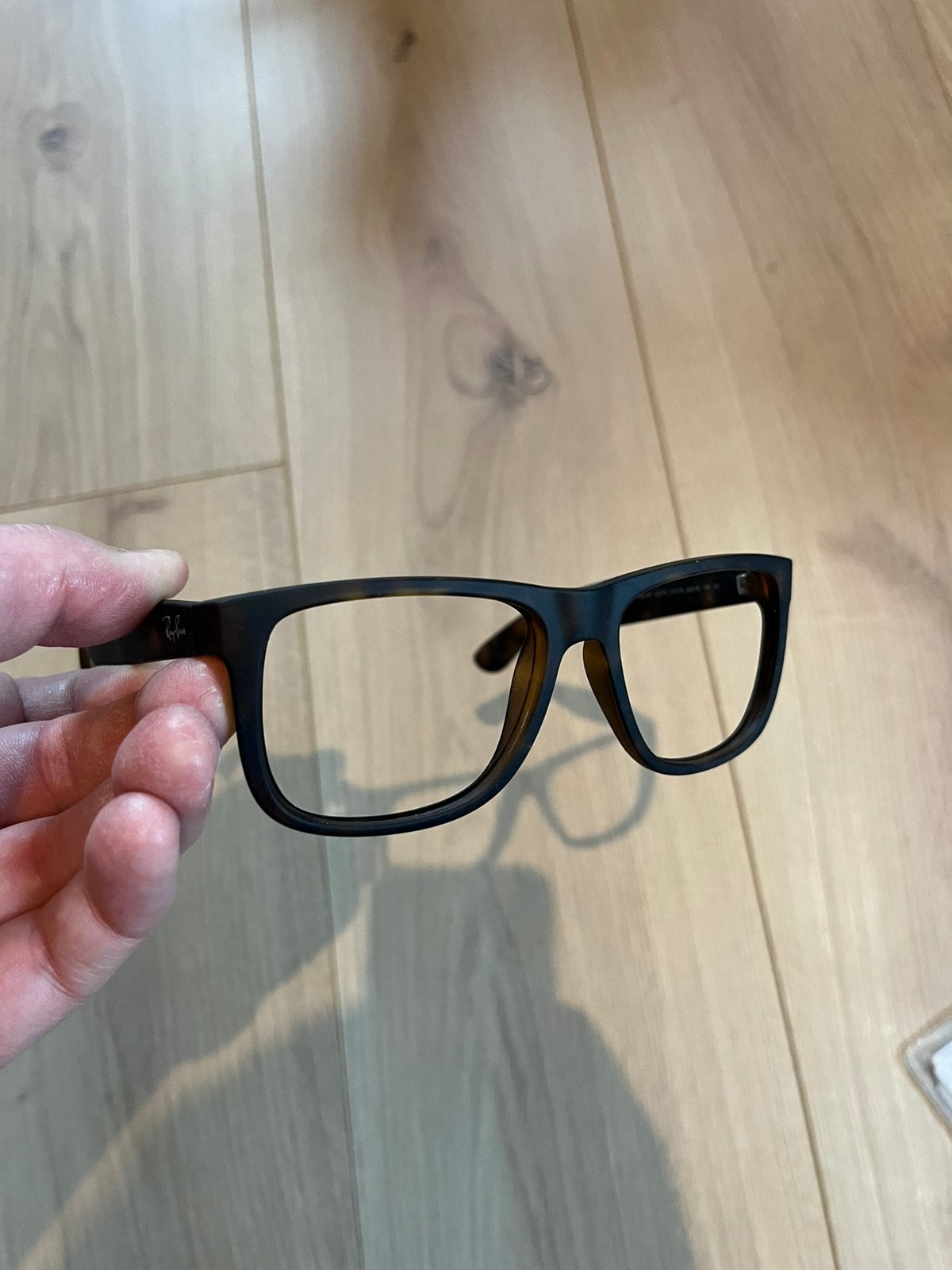 Rayban zonnebril enkel montuur, Zonnebril, Bruin, Ophalen of Verzenden, Zo goed als nieuw