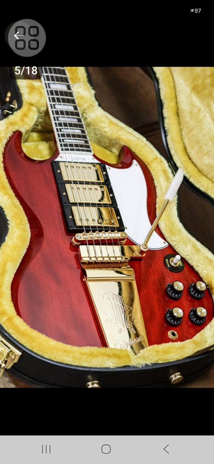 Epiphone Joe Bonamassa 1963 SG Custom 2023 | Dark Wine Red, Enlèvement, Neuf, Epiphone
