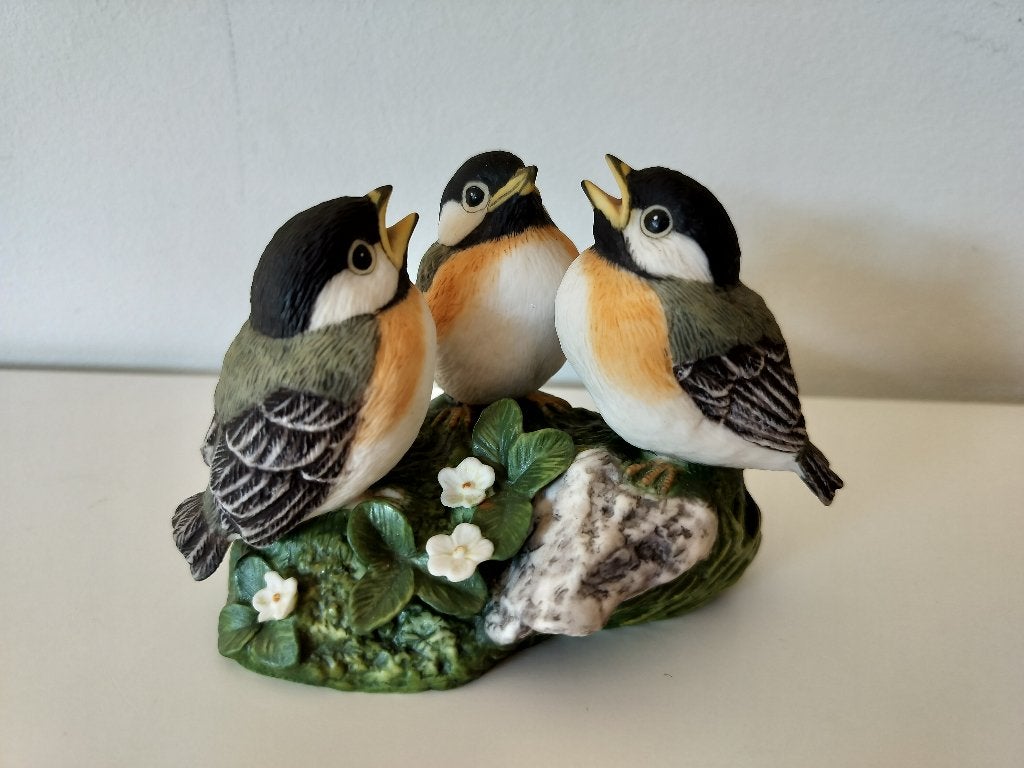 Vogel Trio Beeldje by Peter Barrett - Franklin Mint, Ophalen, Zo goed als nieuw, Dier