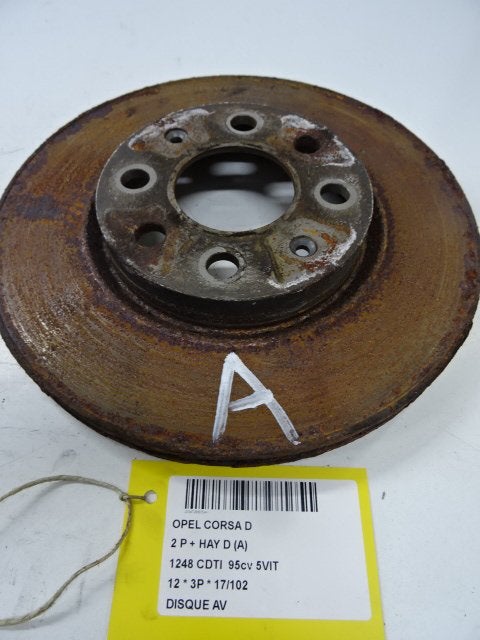 FREIN DISQUE AVANT Opel Corsa D (01-2006/12-2014), Opel, Opel Automobile GmbH, Utilisé, Kontakt-opel@opel.com