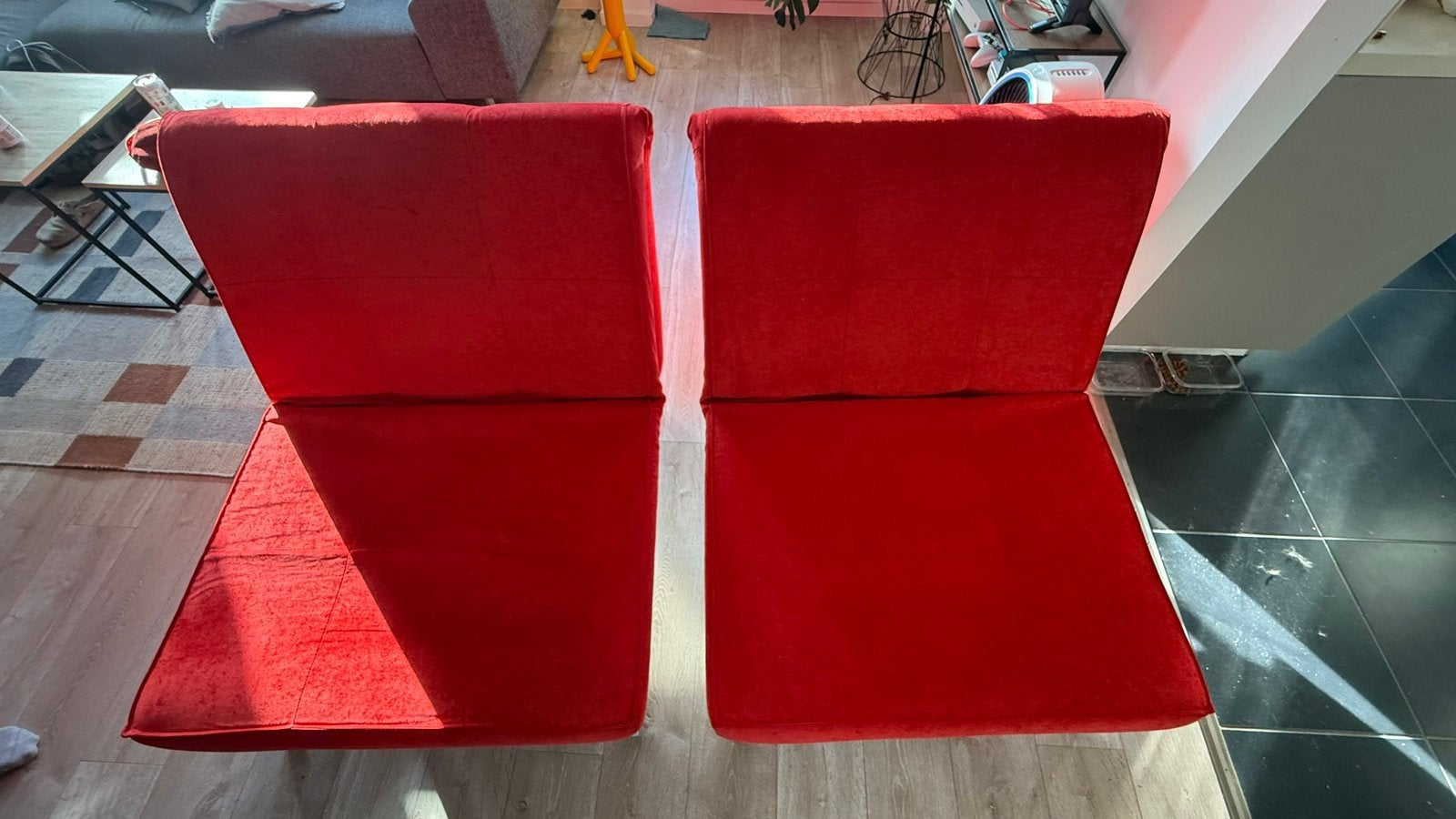 Rode fauteuils, Ophalen, Zo goed als nieuw, Rood, Twee