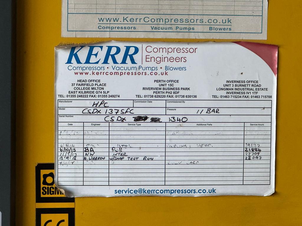 Kaeser CSDX 137 75kW Schroefcompressor, Hobby en Vrije tijd, Ophalen