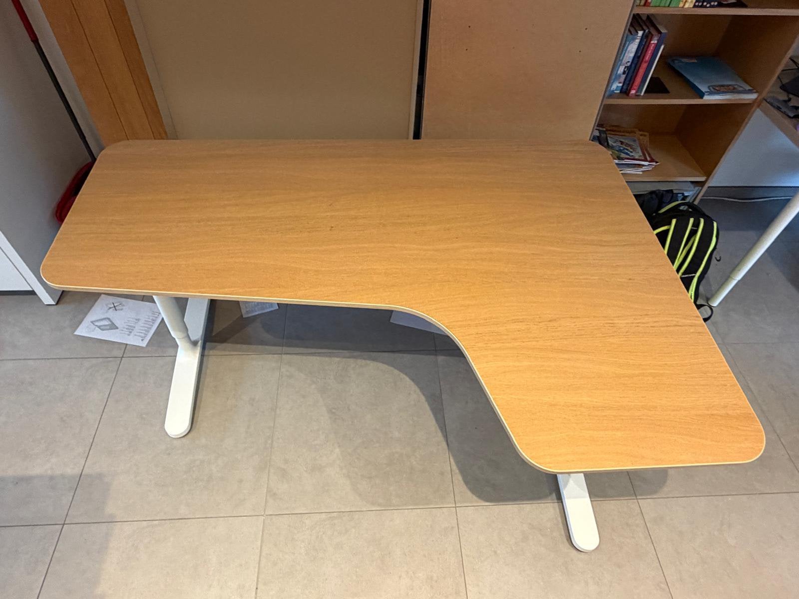 Hoekbureau, Autres marques, 120 cm, Utilisé, Beige