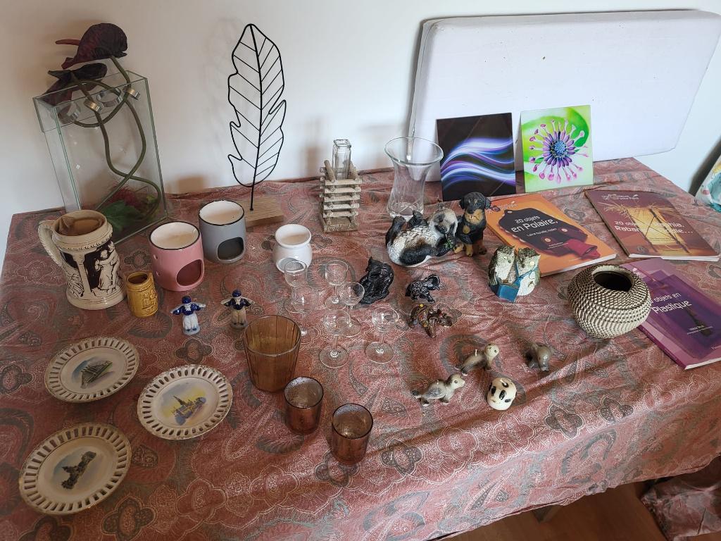 Lot brocante déco bougeoir bougie, tout pour 5€!, Divers, Lots de brocante, Enlèvement, Utilisé