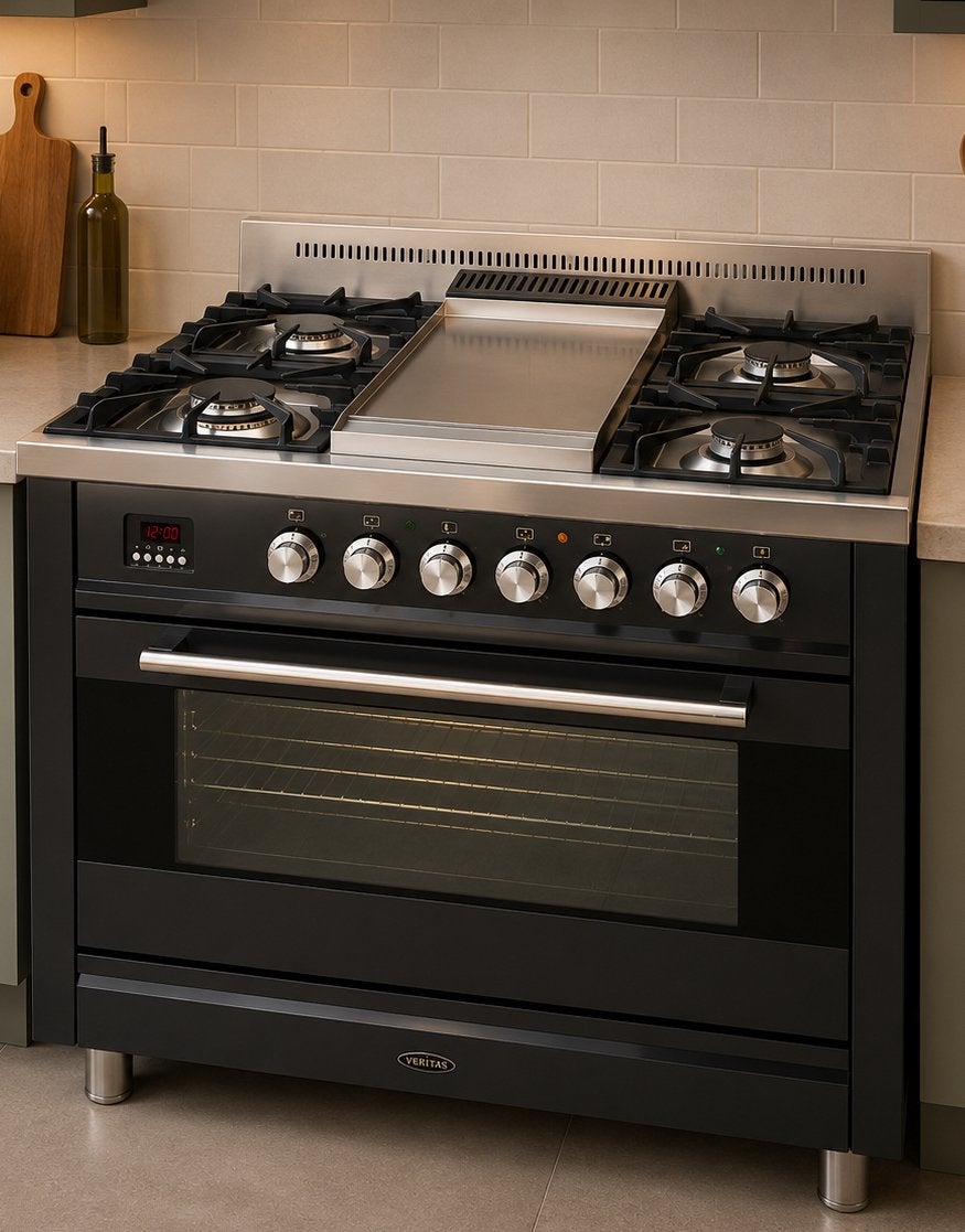 Boretti gasfornuis mee grill plaat, Ophalen, 60 cm of meer, Zo goed als nieuw, Energieklasse A of zuiniger