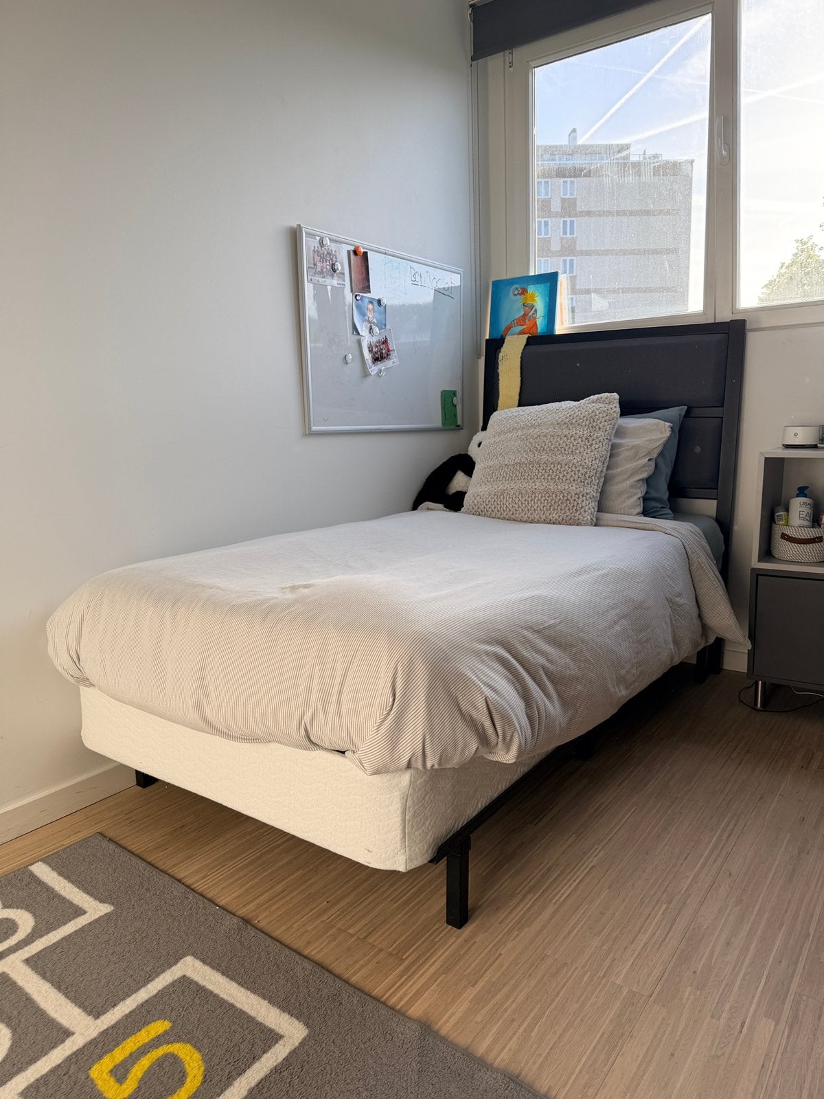 Lit complet et matelas simple (90x200), 90 cm, Une personne, Enlèvement, Utilisé