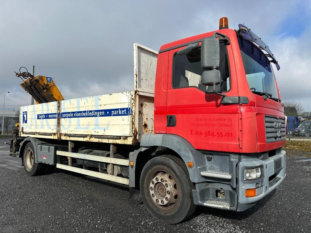 MAN TGM 18.280*202000KM*EFFER 12TM kraan, Auto's, MAN, Bedrijf, 2 deurs, Elektrische ramen