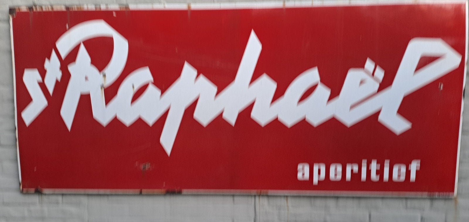 Enseigne en émail St Raphael 1963, Enlèvement, Panneau publicitaire