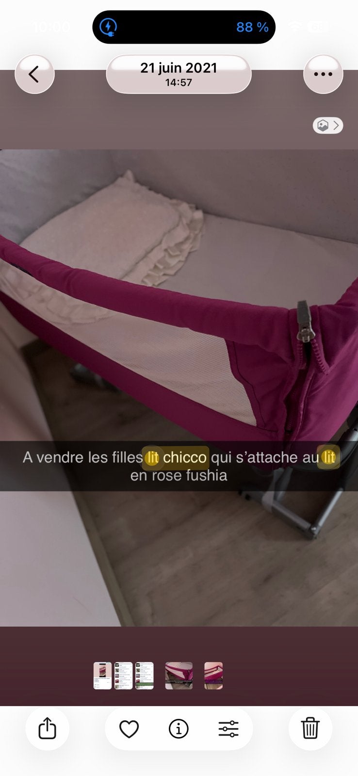 Lit chocco rose fushia, Enfants & Bébés, Enlèvement, Utilisé