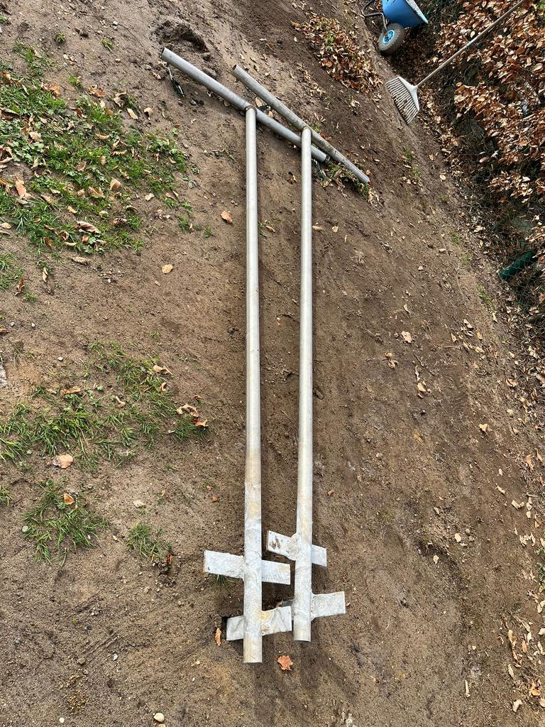 Inox wasdraadpalen, Ophalen, Zo goed als nieuw, 250 cm of meer, Palen