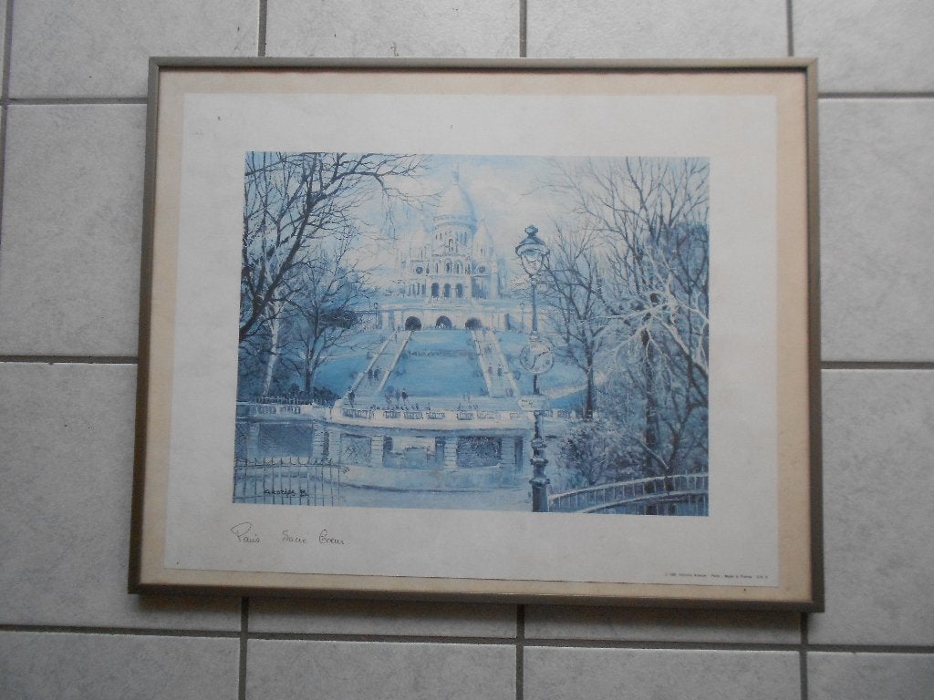 aquarelle paris sacré coeur L 50 cm H 40,50 cm, Antiquités & Art, Art | Peinture | Classique, Enlèvement ou Envoi, Aquarelle