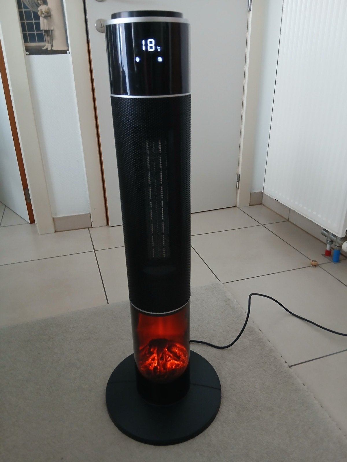 Chauffage électrique confortable, vue sur le charbon, téléco, Enlèvement