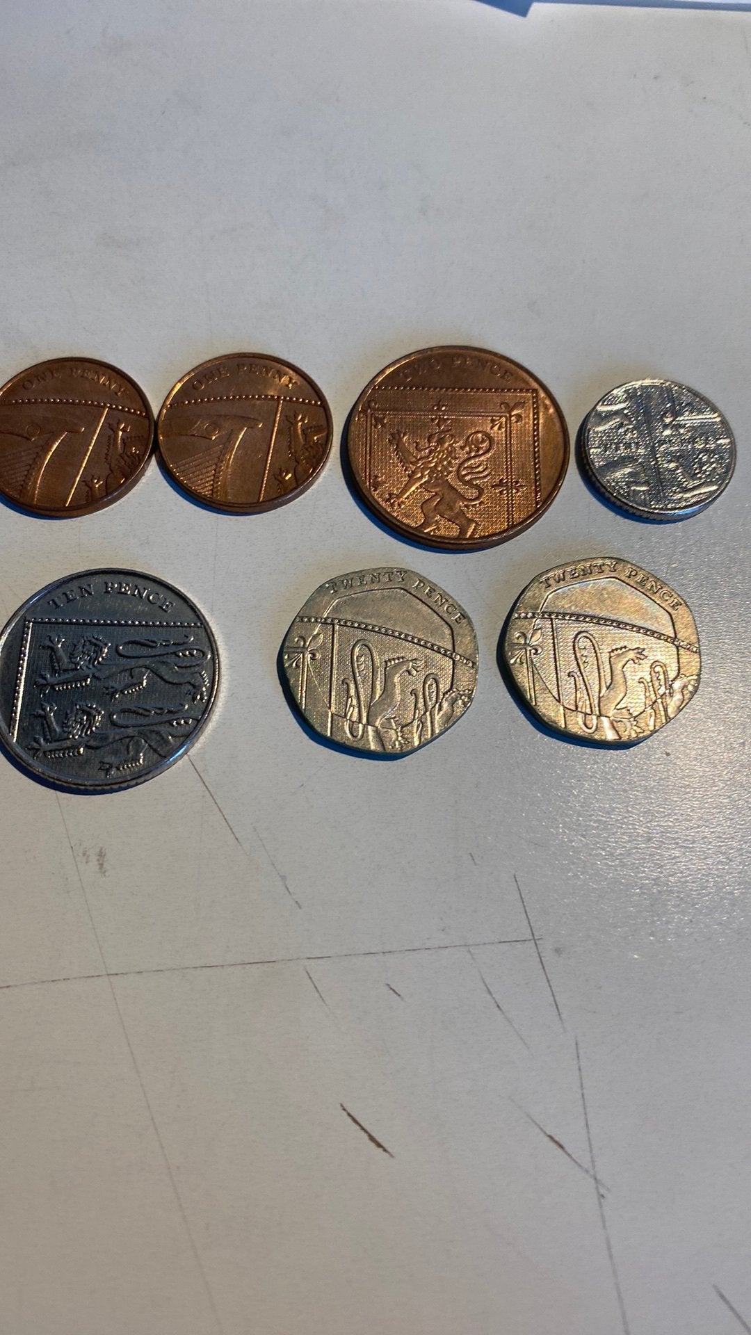 Munten Engeland, Envoi, Série