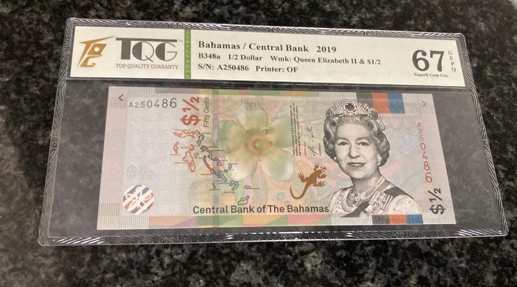 bahamas 1/2 dollar  2019    TQG 67   GRATIS verzending, Timbres & Monnaies, Billets de banque | Amérique, Enlèvement ou Envoi