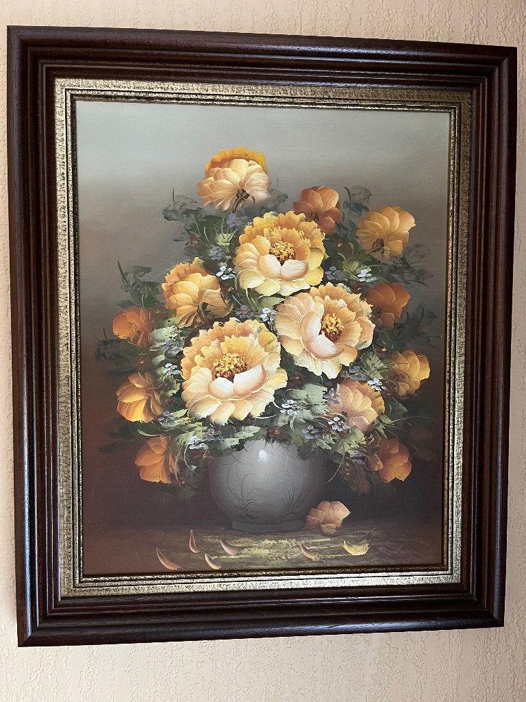 Schilderijen, Antiquités & Art, Art | Peinture | Classique, Peinture à l'huile, Peint à la main, Enlèvement, Fleurs