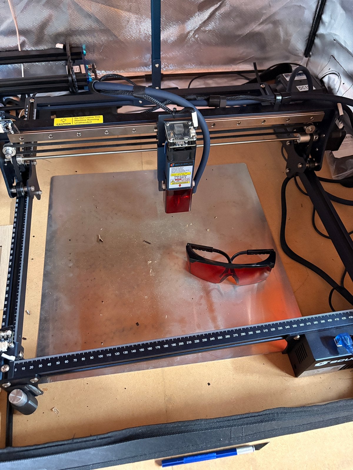 Sculpfun s30 pro 10w diode laser graveer met rotary engraver, Ophalen, Zo goed als nieuw