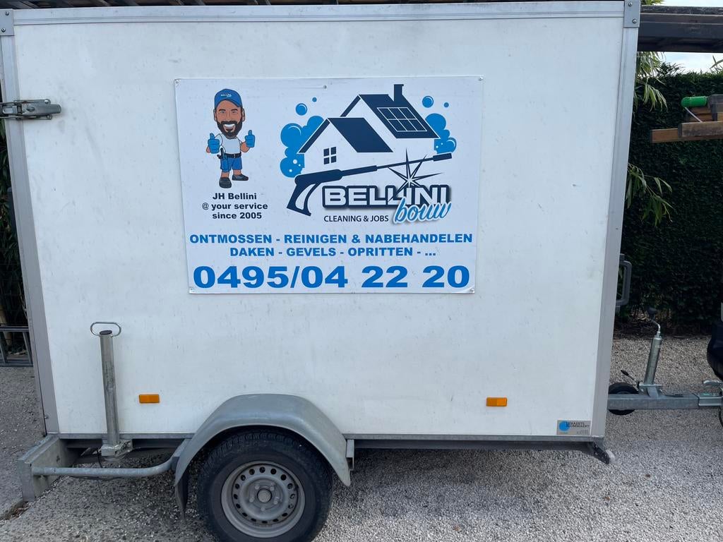 Aanhangwagen gesloten met laadklep merk Hapert, Autos : Divers, Remorques, Utilisé, Enlèvement