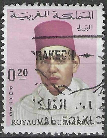 Maroc 1968 - Yvert 539 - Roi Hassan II - 20 c (ST), Envoi, Maroc, Affranchi