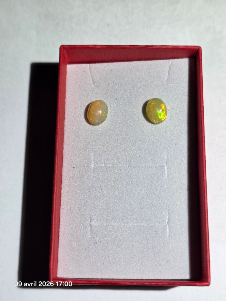 Boucles d'oreilles en argent sterling avec opales naturelles, Bijoux, Sacs & Beauté, Boucles d'oreilles, Neuf, Pendantes, Argent