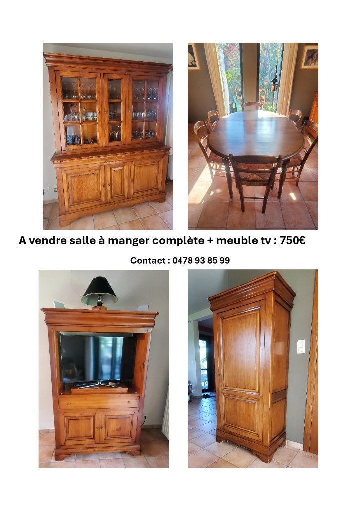 Salle à manger, Enlèvement, Utilisé, Louis Phillipe, 6 à 8 chaises