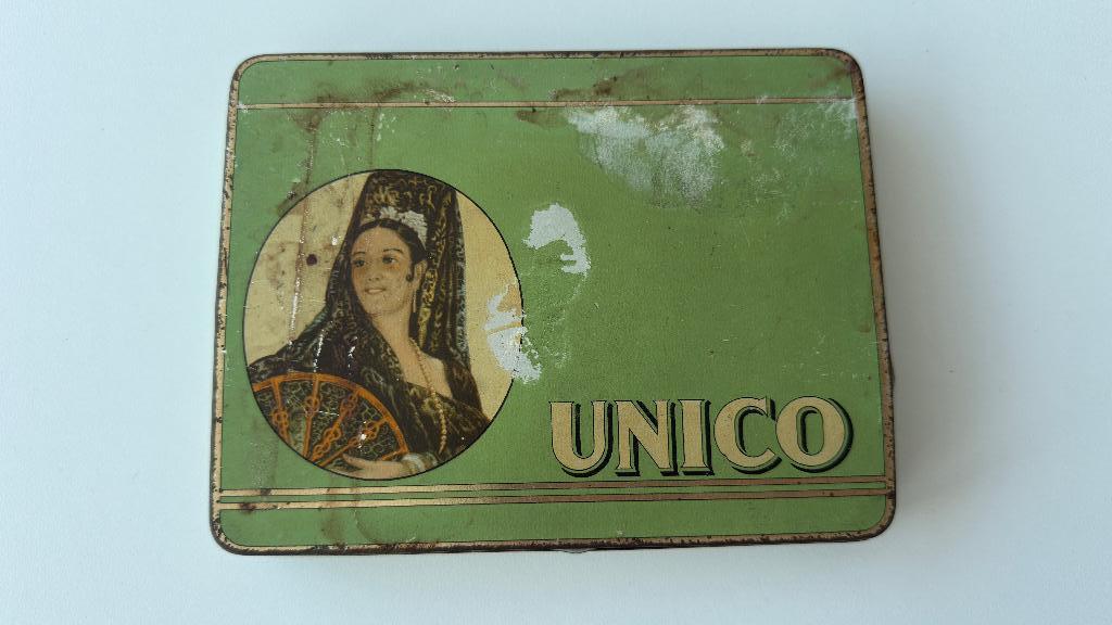 Vintage blikken sigarendoos - Unico Picador, Verzamelen, Blikken, Ophalen of Verzenden