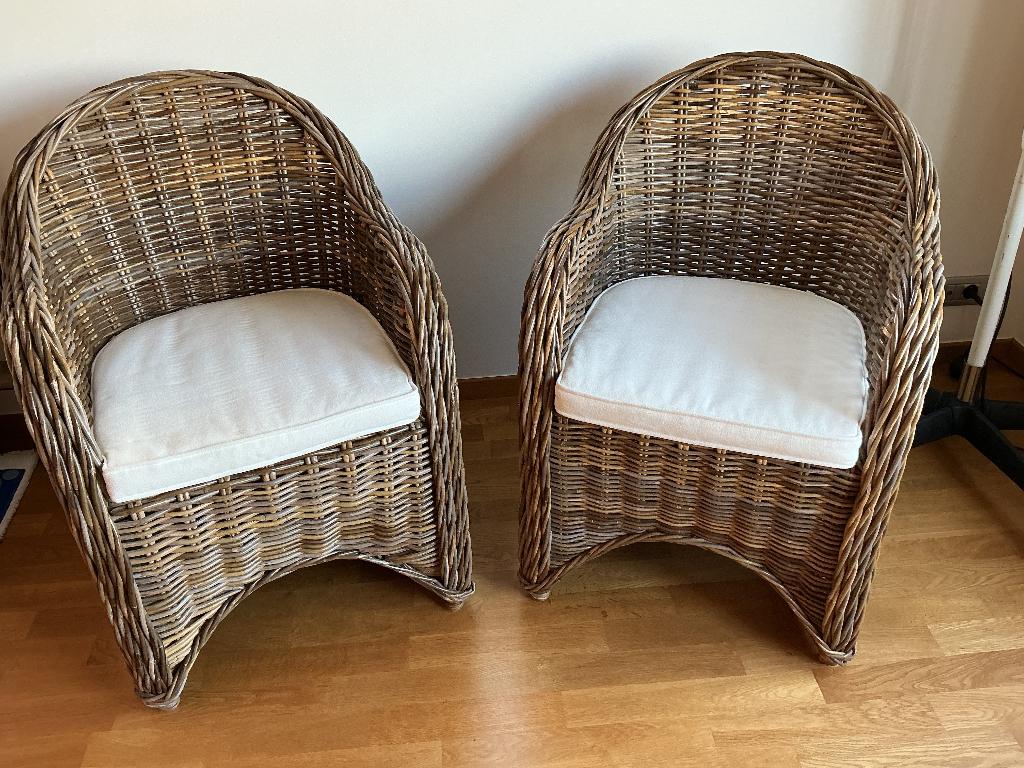 Rieten zetels, Huis en Inrichting, Ophalen, Zo goed als nieuw, Eenpersoons, Riet of Rotan